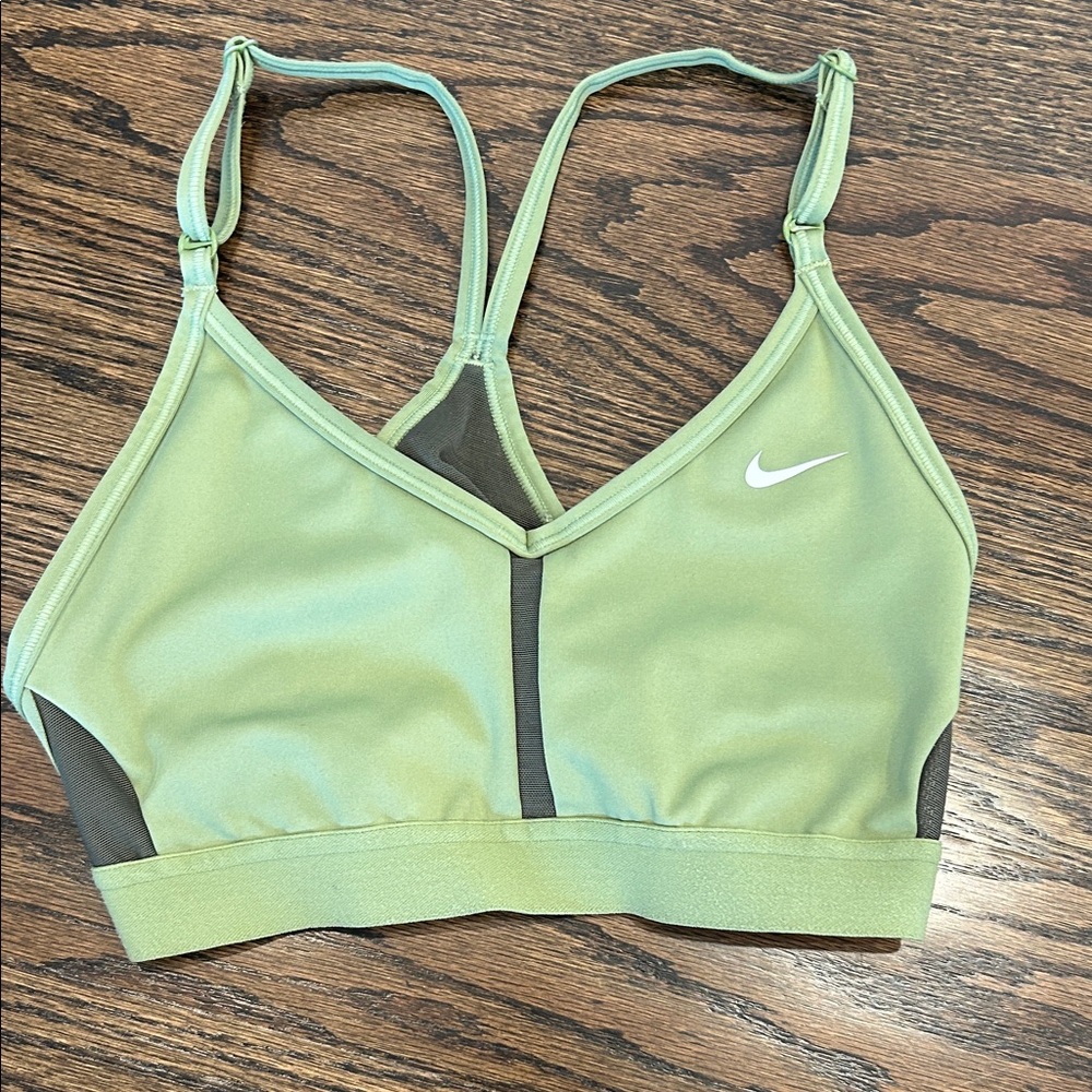 Nike Women's Olive and Gray Sports Bra